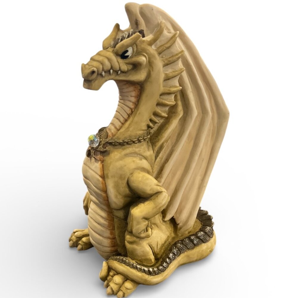 WORLD OF KRUSTONIA DRAGON Resin Statue S. N'Grall 1988 Vintage Collectible *READ